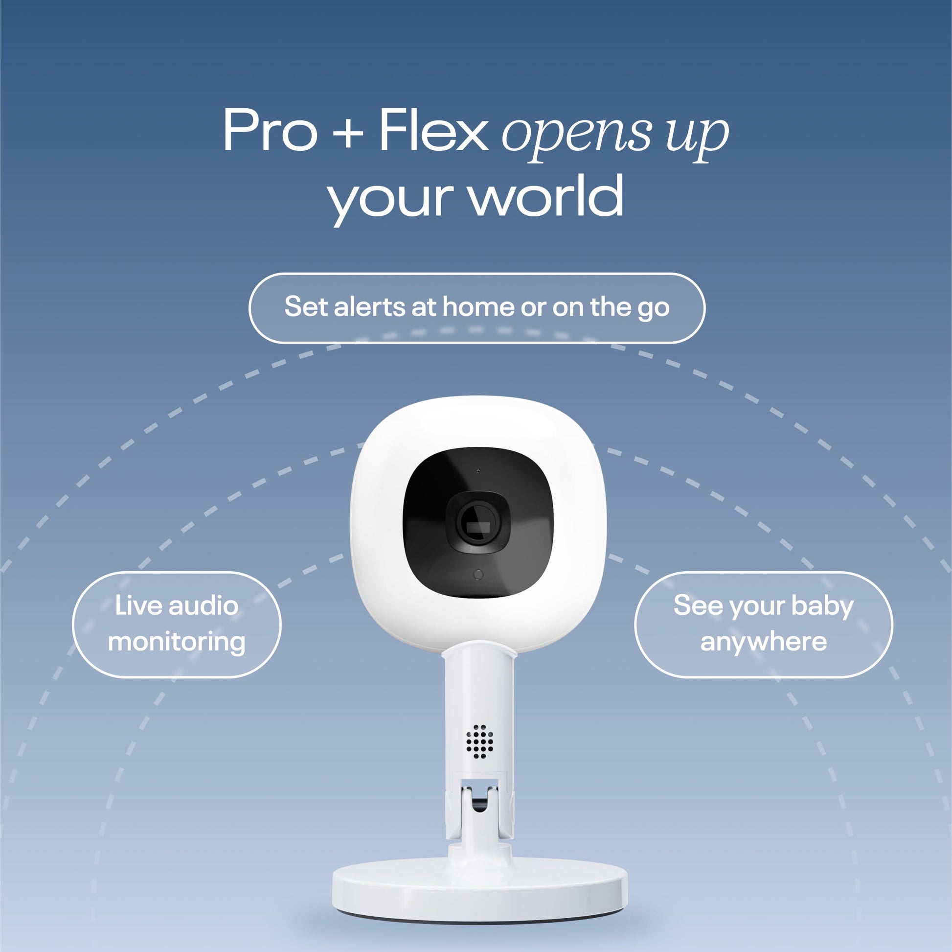 Pro Baby Monitor and Flex Stand, Provides 130° View, Portable